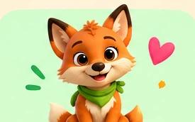 Fifi the fox with a heart