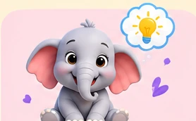 Ellie the elephant having a bright idea